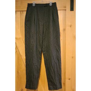 Ann Taylor Loft Women Size 10 Gray Straight Leg Dress Pants Trouser Wool Lined